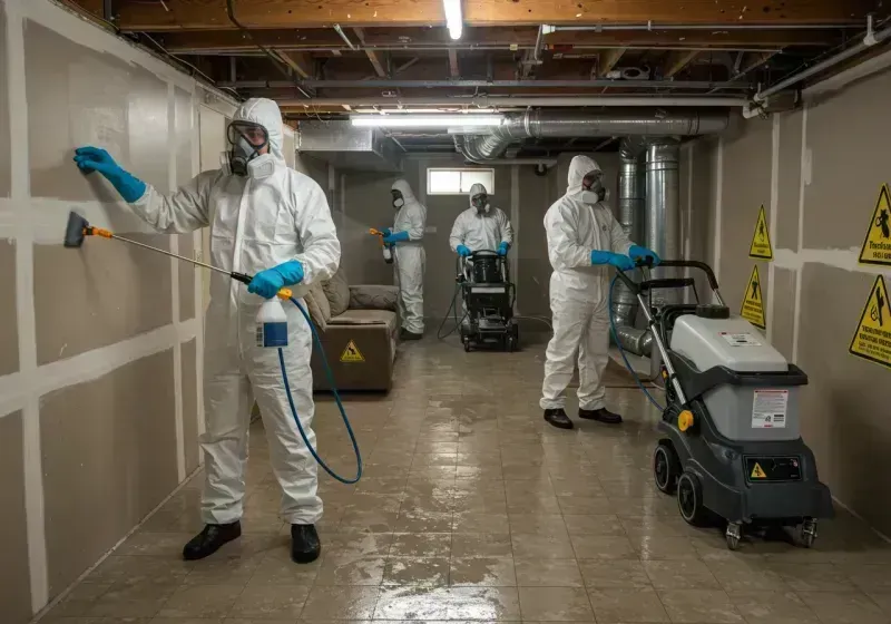 Basement Moisture Removal and Structural Drying process in Westworth, TX